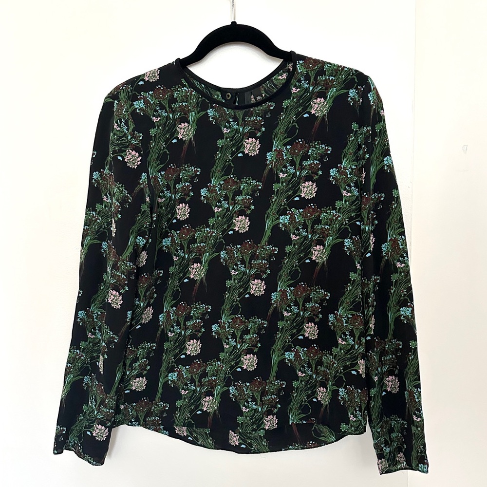 Floral Printed Silk Shirt
